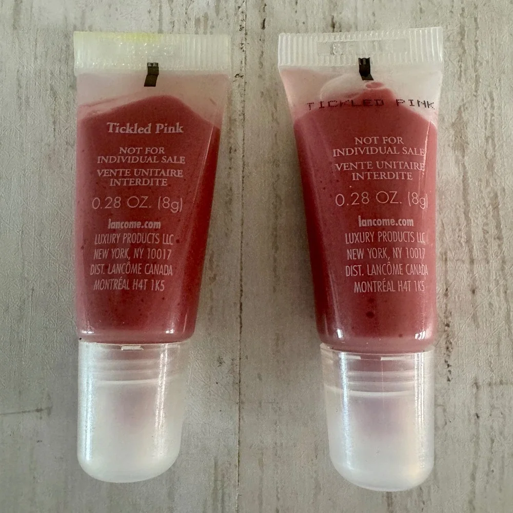 Lancome Tickled Pink Juicy Tubes Smoothie Lip Gloss Duo 0.28oz Ultra Shiny 2pk